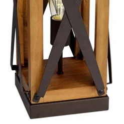 Franklin Iron Works Gaines Rustic Farmhouse Table Lamp 28 1/2" Tall Bronze Wood With LED Nightlight Off White Burlap Drum Shade For Bedroom House Home 11 Franklin Iron Works Gaines Rustic Farmhouse Table Lamp 28 1/2" Tall Bronze Wood With LED Nightlight Off White Burlap Drum Shade For Bedroom House Home -Home Decor Shop GUEST 52685c5d a7ae 4954 a270 6dd340357cdb