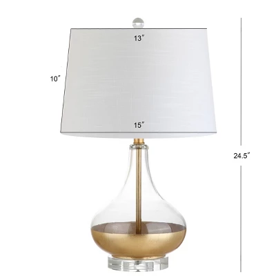 24.5" Glass West Table Lamp (Includes LED Light Bulb) Clear - JONATHAN Y 3 24.5" Glass West Table Lamp (Includes LED Light Bulb) Clear - JONATHAN Y - Image 3