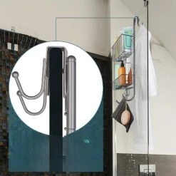 Smartpeas Hanging Shelf For The Bathroom - Gray