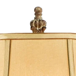 Regency Hill Rustic Floor Lamp 62" Tall French Faux Wood Antique Candlestick Beige Silk Bell Shade For Living Room Reading Bedroom Office -Home Decor Shop GUEST 538bd378 405e 40ea 85f7 43c02a927c0d