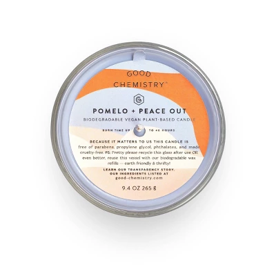 Good Chemistry™ Refillable Glass Candle Pomelo And Peace Out - 8.3 Oz 2 Good Chemistry™ Refillable Glass Candle Pomelo And Peace Out - 8.3 Oz - Image 2