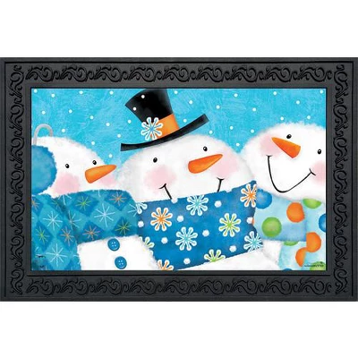 Snow Buds Winter Doormat Snowman Indoor / Outdoor 30" X 18" Briarwood Lane 1 Snow Buds Winter Doormat Snowman Indoor / Outdoor 30" X 18" Briarwood Lane