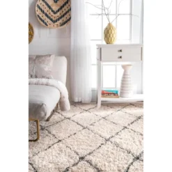 NuLOOM Sheba Cotton Diamond Shaggy Area Rug -Home Decor Shop GUEST 55650d9d 5cf9 492c a50a 019228033d20