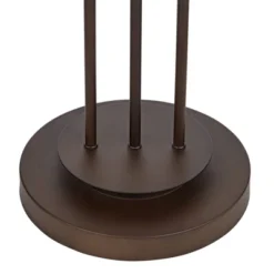 Franklin Iron Works Marlowe Rustic Farmhouse Floor Lamp 60 1/2" Tall Bronze Metal Oster Woven Burlap Fabric Inner Drum Shade For Living Room Bedroom -Home Decor Shop GUEST 558d03b1 bb02 488e 8e59 93495922bfc6