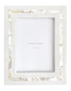 White Mother Of Pearl White Marble Picture Frame - Anaya -Home Decor Shop GUEST 55bb7ab5 3c90 431d a077 e74a52891c4c