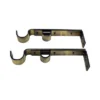 Versailles Home Fashions 2pk Window Curtain Rod Brackets - Antique Brass