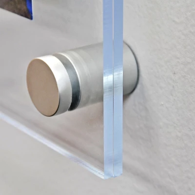 Azar Displays Floating Acrylic Wall Frame With Silver Stand Off Caps: 8.5" X 11" Graphic Size, Overall Frame Size: 12.5" X 15" 5 Azar Displays Floating Acrylic Wall Frame With Silver Stand Off Caps: 8.5" X 11" Graphic Size, Overall Frame Size: 12.5" X 15" - Image 5