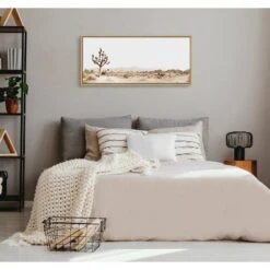 18" X 40" Sylvie Lone Joshua Tree By Amy Peterson Art Studio Framed Wall Canvas Natural - Kate & Laurel All Things Decor -Home Decor Shop GUEST 56e9c29d 91f2 423a 8c21 8b8f9232b4ee