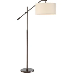 Possini Euro Design Industrial Floor Lamp Adjustable Arm 62.5" Tall Oiled Bronze Metal Light Brown Linen Drum Shade For Living Room Reading 12 Possini Euro Design Industrial Floor Lamp Adjustable Arm 62.5" Tall Oiled Bronze Metal Light Brown Linen Drum Shade For Living Room Reading -Home Decor Shop GUEST 573c1af1 0c98 4e89 ad2d 7247d349f417