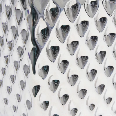 11.81" Tall Petite Hammered Square Bedside Table Desk Lamp With White Fabric Shade Silver - Simple Designs 8 11.81" Tall Petite Hammered Square Bedside Table Desk Lamp With White Fabric Shade Silver - Simple Designs - Image 8