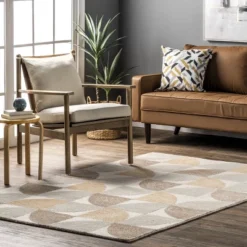 NuLOOM Liv Hand Tufted Wool Geometric Area Rug