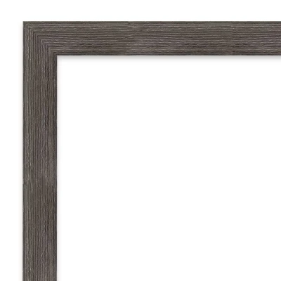 17" X 51" Pinstripe Wood Framed Full Length On The Door Mirror Lead Gray - Amanti Art 2 17" X 51" Pinstripe Wood Framed Full Length On The Door Mirror Lead Gray - Amanti Art - Image 2