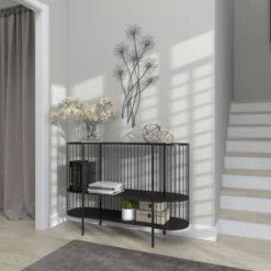 Metal Floral 3D Wire Wall Decor With Crystal Embellishments Black - Olivia & May -Home Decor Shop GUEST 59039be6 b7e5 43ab 8e52 1be328adc0af