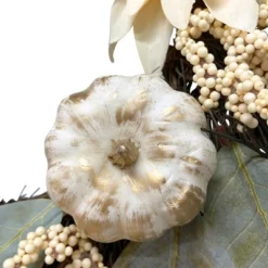 Northlight Dahlia And Pumpkin Fall Artificial Floral Wreath, 22-Inch -Home Decor Shop GUEST 5a534d33 d74c 4acc 8971 2ddcbf1ad587