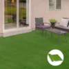 Outsunny 10' X 3' Artificial Turf Grass With Simulated Look & Feel UV Protection, & Drain Holes For Rain