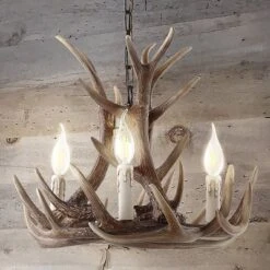 18" LED Adjustable Resin Antler Chandelier Brown - Jonathan Y -Home Decor Shop GUEST 5a853556 55e4 44fb adb1 f333c813dbc9