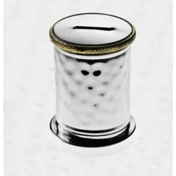 Classic Touch Money Charity Box With Gold Rim