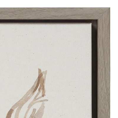 23" X 33" Sylvie Watercolor Alpaca Framed Canvas Wall Art By Patricia Shaw Gray - Kate And Laurel 2 23" X 33" Sylvie Watercolor Alpaca Framed Canvas Wall Art By Patricia Shaw Gray - Kate And Laurel - Image 2