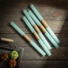 Sea Foam Timber Tapers - Set Of 12