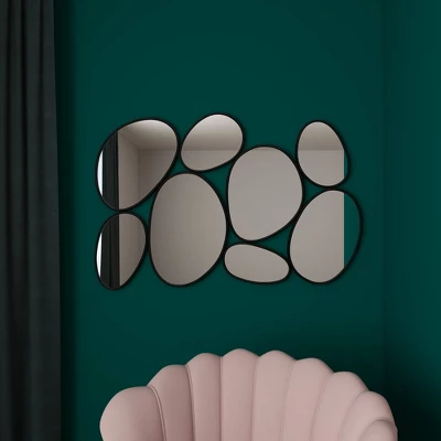 Metal Bubble Cluster Oval Wall Mirror Black - Olivia & May 13 Metal Bubble Cluster Oval Wall Mirror Black - Olivia & May - Image 13