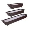 Madison Decorative Wall Ledge Shelf Set Of 3 - Espresso