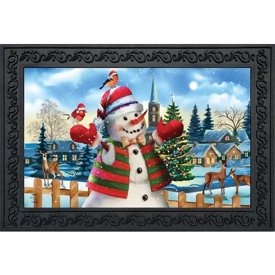 It's Snowing Christmas Doormat Snowman Indoor / Outdoor 30" X 18" Briarwood Lane 1 It's Snowing Christmas Doormat Snowman Indoor / Outdoor 30" X 18" Briarwood Lane