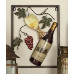 Set Of 4 Metal Wine Wall Decors With Grapes Detailing - Olivia & May -Home Decor Shop GUEST 618bf3aa 47a7 4a72 a1a5 c437290a9ddd