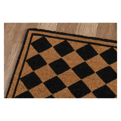 1'6"X2'6" Geometric Woven Door Mat Black/Natural - Erin Gates By Momeni 1 1'6"X2'6" Geometric Woven Door Mat Black/Natural - Erin Gates By Momeni