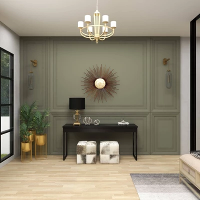 Metal Sunburst Wall Decor With Capiz Accent Gold - Olivia & May 3 Metal Sunburst Wall Decor With Capiz Accent Gold - Olivia & May - Image 3