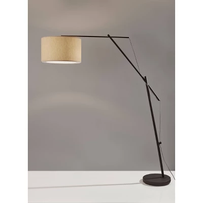 83" Broome Arc Lamp Black - Adesso 1 83" Broome Arc Lamp Black - Adesso