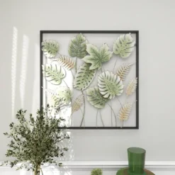 30" X 30" Metal Leaf Tall Cut-Out Wall Decor With Intricate Laser Cut Designs Green - Olivia & May -Home Decor Shop GUEST 62a423b0 76b8 4cf0 8f3a 93b7d9cc469c