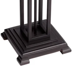 Robert Louis Tiffany Ranier Rustic Mission Floor Lamp 59 1/2" Tall Bronze With LED Nightlight Stained Art Glass Shade For Living Room Bedroom Office -Home Decor Shop GUEST 63198abc 803b 4f9f af5b 669b204f87f2