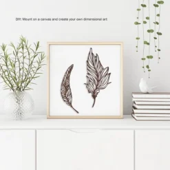 Wall Decor-Set Of Two Metal Feather Hanging Wall Art Laser Cut Contemporary Nature Sculpture For Living Room, Bedroom, Kitchen By Hastings Home 9 Wall Decor-Set Of Two Metal Feather Hanging Wall Art Laser Cut Contemporary Nature Sculpture For Living Room, Bedroom, Kitchen By Hastings Home -Home Decor Shop GUEST 638fea3f 62df 4f4c 83a1 701146af421a