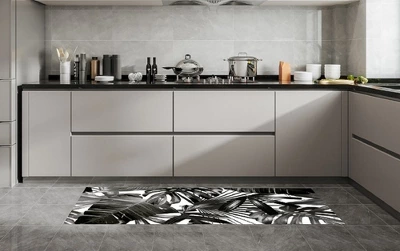 J&V TEXTILES 20" X 55" Oversized Cushioned Anti-Fatigue Kitchen Runner Mat (Black Leaves) 1 J&V TEXTILES 20" X 55" Oversized Cushioned Anti-Fatigue Kitchen Runner Mat (Black Leaves)