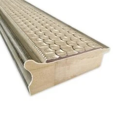 20" X 54" Non-Beveled Trellis Silver Wood On The Door Mirror - Amanti Art