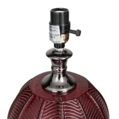 Glam Velvet Table Lamp Dark Red - Olivia & May -Home Decor Shop GUEST 675338fc 2637 4ce1 8f61 2cae35ddde1d