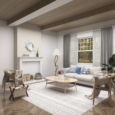 Wood Sail Boat Ship Wheel Wall Mirror With Netting Accent White - Olivia & May 9 Wood Sail Boat Ship Wheel Wall Mirror With Netting Accent White - Olivia & May - Image 9