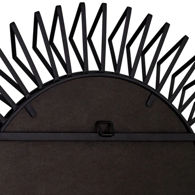 Uttermost Rays Matte Black 32 1/4" Round Sunburst Wall Mirror 3 Uttermost Rays Matte Black 32 1/4" Round Sunburst Wall Mirror - Image 3