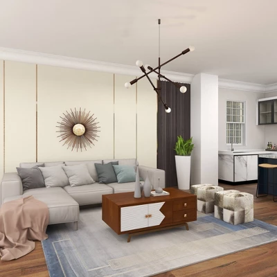 Metal Sunburst Wall Decor With Capiz Accent Gold - Olivia & May 5 Metal Sunburst Wall Decor With Capiz Accent Gold - Olivia & May - Image 5