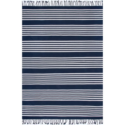 NuLOOM Rowen Striped Cotton Tassel Area Rug 14 NuLOOM Rowen Striped Cotton Tassel Area Rug - Image 14