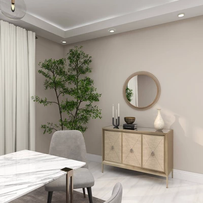 Contemporary Metal Wall Mirror Gold - Olivia & May 6 Contemporary Metal Wall Mirror Gold - Olivia & May - Image 6