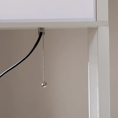 HOMCOM Modern Floor Lamp With Shelves & Dual Ambient Lighting, Tall Standing Lamp For Living Room, Bedroom, Fabric Lampshade, White 4 HOMCOM Modern Floor Lamp With Shelves & Dual Ambient Lighting, Tall Standing Lamp For Living Room, Bedroom, Fabric Lampshade, White - Image 4