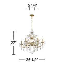 Vienna Full Spectrum DeMallo Gold Chandelier 26" Wide French Scroll Arm Clear Crystal 6-Light Fixture For Dining Room House Foyer Kitchen Island Home 15 Vienna Full Spectrum DeMallo Gold Chandelier 26" Wide French Scroll Arm Clear Crystal 6-Light Fixture For Dining Room House Foyer Kitchen Island Home -Home Decor Shop GUEST 6e3b93ca 75cf 4985 b7eb 57b2c49d69ff