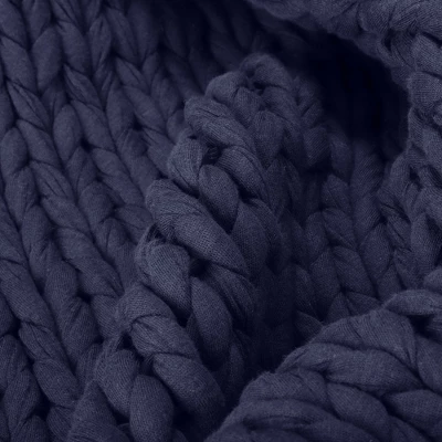 Handmade Chunky-Knit Weighted Blanket, 100% Cotton No Fillers, All-Season Soft & Calming By California Design Den 7 Handmade Chunky-Knit Weighted Blanket, 100% Cotton No Fillers, All-Season Soft & Calming By California Design Den - Image 7