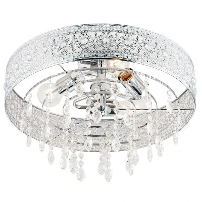 24" 3-Light Giselle Chandelier Polished Gold - River Of Goods 9 24" 3-Light Giselle Chandelier Polished Gold - River Of Goods - Image 9