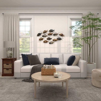 24" X 45" Metal Fish Indoor Outdoor Wall Decor Multi Colored - Olivia & May 12 24" X 45" Metal Fish Indoor Outdoor Wall Decor Multi Colored - Olivia & May - Image 12