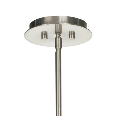 Possini Euro Design Concentric Brushed Nickel Pendant Chandelier 25" Wide Modern White Fabric Drum 4-Light For Dining Room House Foyer Kitchen Island 3 Possini Euro Design Concentric Brushed Nickel Pendant Chandelier 25" Wide Modern White Fabric Drum 4-Light For Dining Room House Foyer Kitchen Island - Image 3