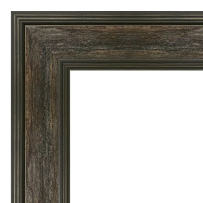 34" X 28" Non-Beveled Rail Rustic Char Wall Mirror - Amanti Art 2 34" X 28" Non-Beveled Rail Rustic Char Wall Mirror - Amanti Art - Image 2