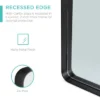 Best Choice Products 24x36in Recessed Bathroom Vanity 2-Way Wall Mirror W/ Rounded Corners, Anti-Blast Film