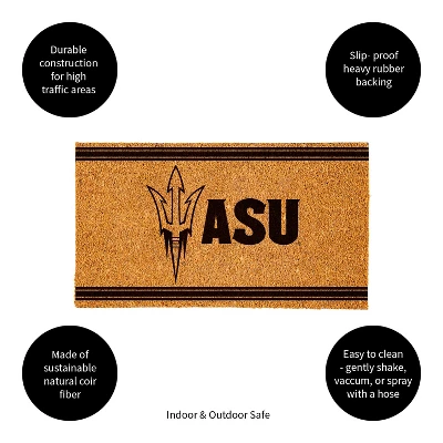 Evergreen Arizona State University Logo Turf Mat, Brown- 28 X 16 Inches Indoor Outdoor Doormat 3 Evergreen Arizona State University Logo Turf Mat, Brown- 28 X 16 Inches Indoor Outdoor Doormat - Image 3